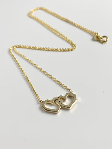 Small Interlocking Hearts Necklace
